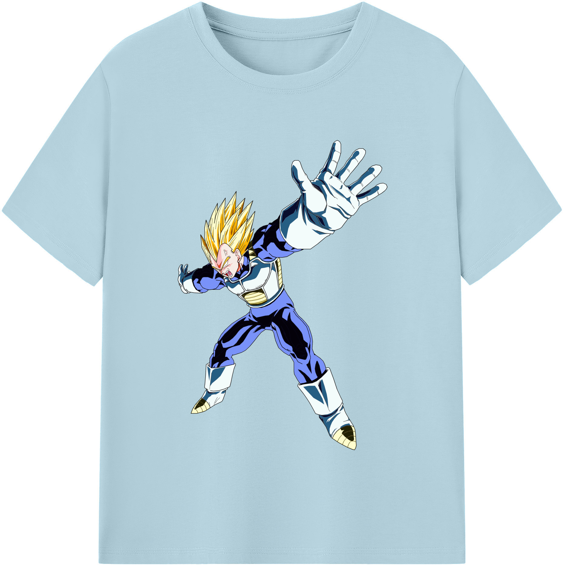 （画像用） ドラゴンボール ベジータ四世（Bejīta Yonsei）DRAGON BALL Vegeta IV 綿100％半袖Tシャツ（フロントプリント）